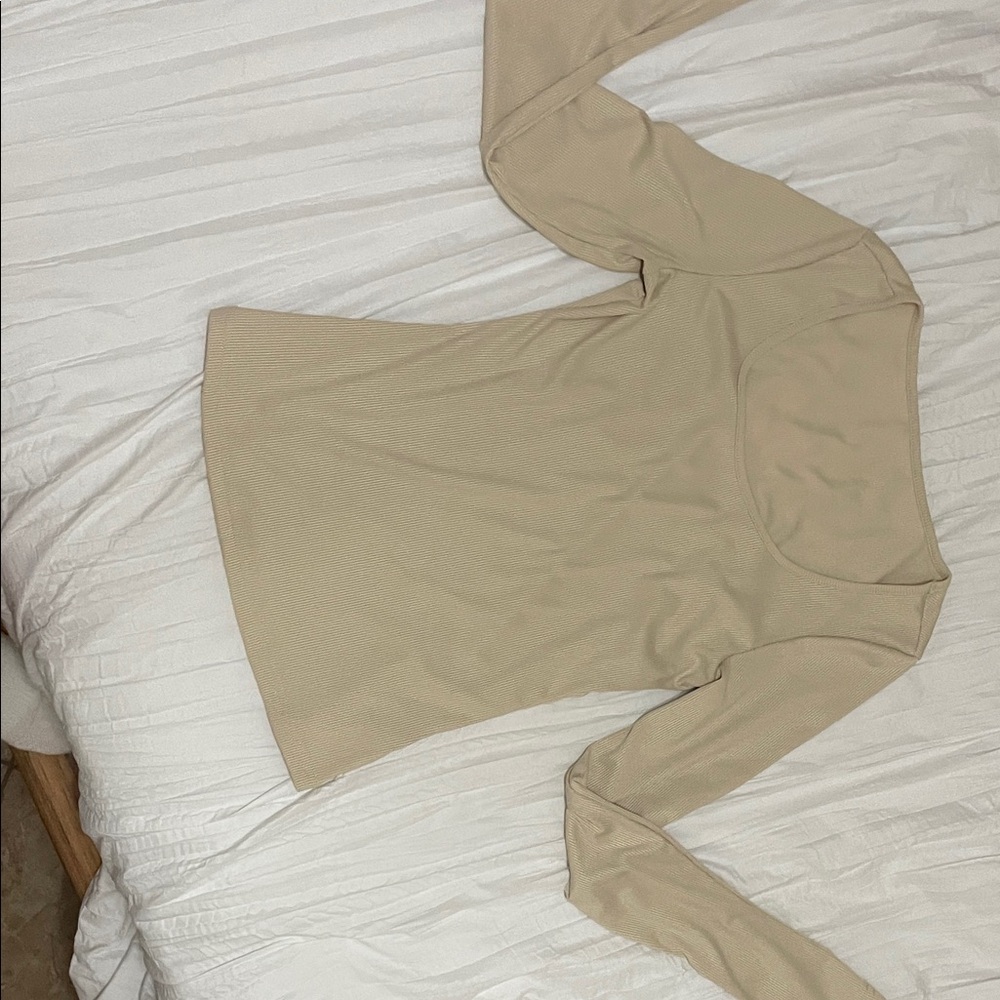 SHEIN Classic Beige Long Sleeve Blouse